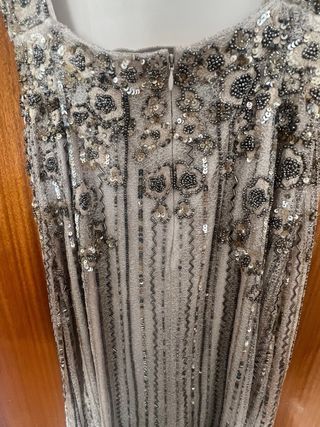 Vestido fiesta Rosa Clará color champagne