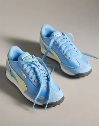 Zapatilla Puma Easy Rider Celeste y Amarillo Luna.