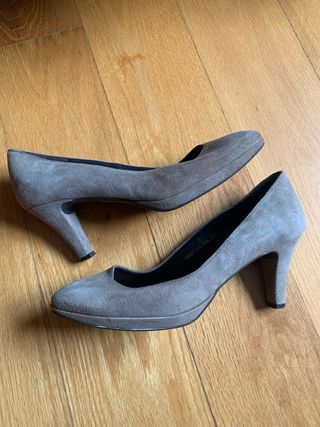 Zendra Basic Zapatos Tacón Gris