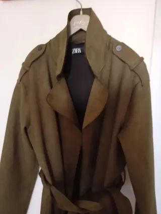 Cappotto Zara mezza stagione verde militare