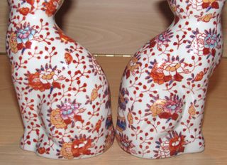 Gatos cerámica china estilo japonés Imari sellos