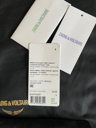 Bolso Zadig&Voltaire negro tachuelas