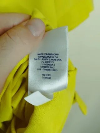Polo Ralph Lauren Amarillo Manga Corta S