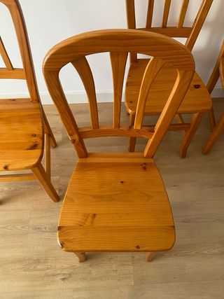 Pack 4 Sillas Madera Pino