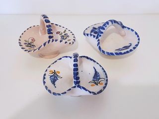 NUEVO Cestita de cerámica artesanal esmaltada