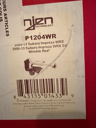 Kit Admisión Injen Subaru WRX STI Rojo