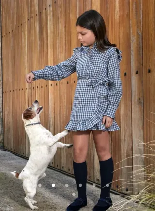 Vestido Gocco cuadros niña T-9/10 años
