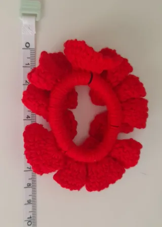Coletero rojo hecho a mano