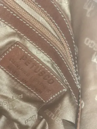 Bolso Petusco Blanco y Marrón