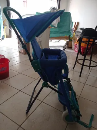 Zaino porta bimbo multifunzione blu e verde