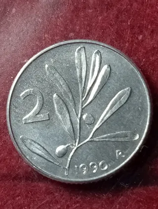 1 Lire e 2 Lire Repubblica Italiana 1990