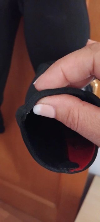 Traje neopreno mujer negro/rojo