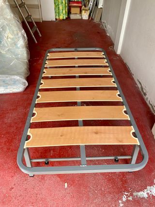 Somier plegable individual con ruedas 180x80