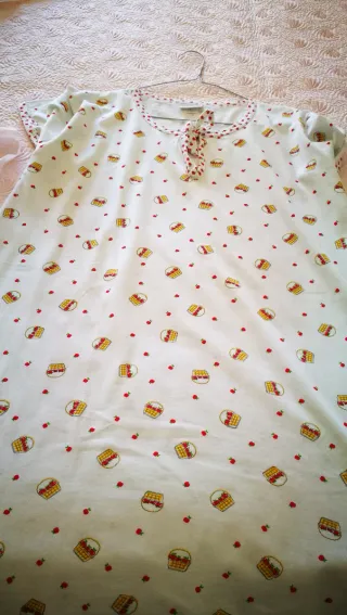 Camicia da notte cotone mezze maniche