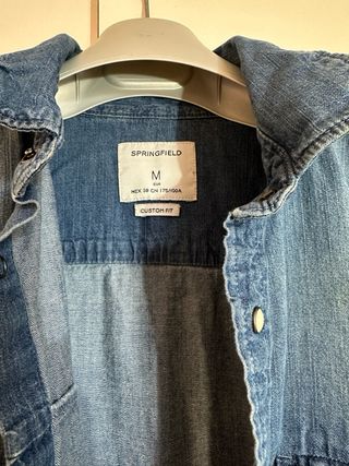 Camisa vaquera hombre azul