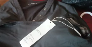 Oysho Top Negro Manga Larga Talla XL