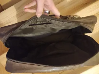 Bolsa de viaje floral marrón