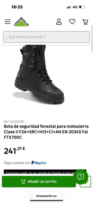Botas anti corte GORE-TEX negras
