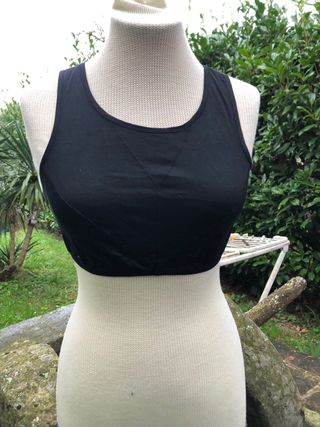 Top crop vintage nero taglia 3