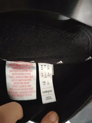 Sudadera Adidas niño negra 13/14 años