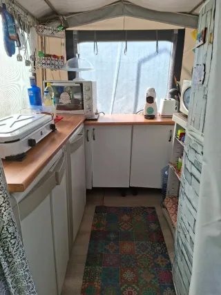 Caravana fija camping