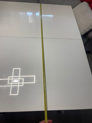 Mesa centro elevable blanca lacada