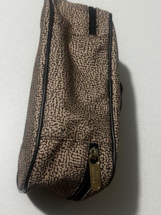 Beauty case Borbonese beige/nero