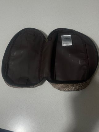 Beauty case Borbonese beige/nero