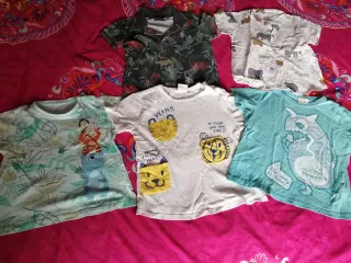 Lote 4 Camisetas y 1 Camisa de niño