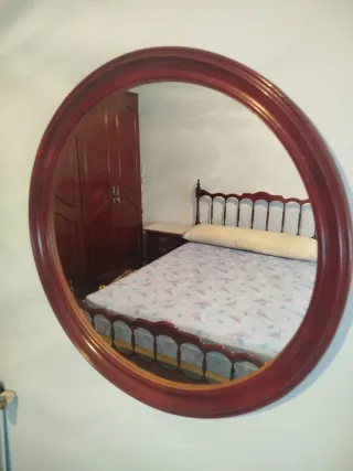 Dormitorio completo madera caoba