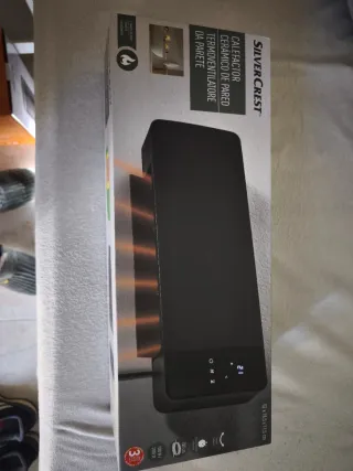 Calefactor de pared negro