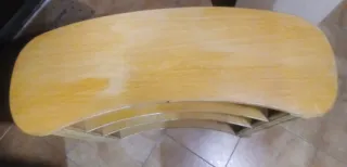 Barra de bambu y taburete