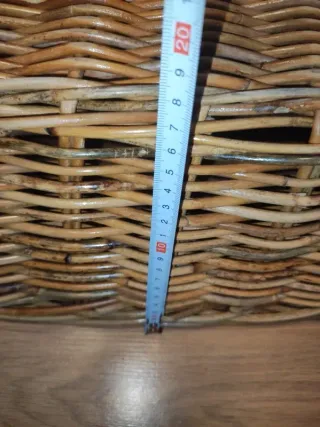 Preciosa cesta antigua de mimbre 40x56cm.