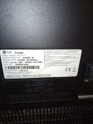 Televisor LG 37 Negro