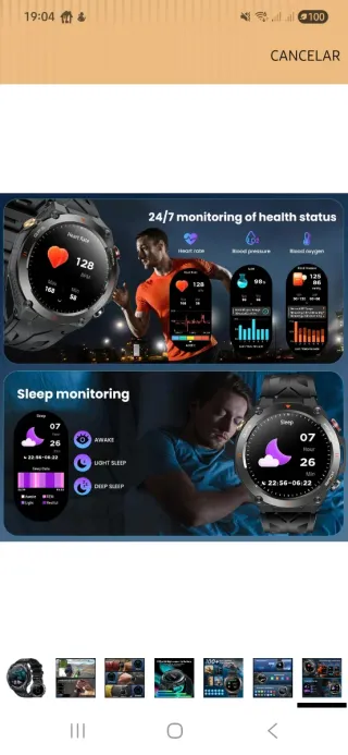 Smartwatch GPS 1.45 Negro