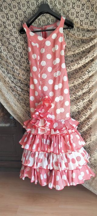 Traje Flamenca El Clavel T34-36/ 14a 16 años