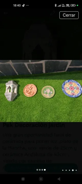 Lote Decoración Jardín Cerámica