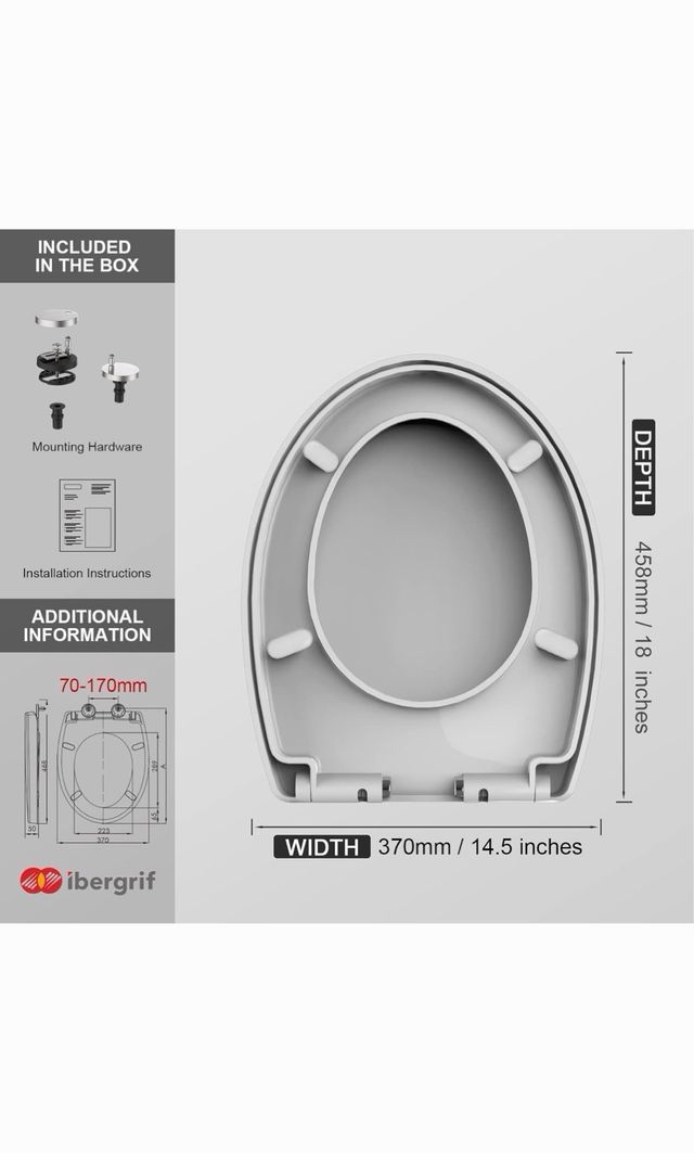 Tapa WC Asiento Inodoro Ibergrif Blanco