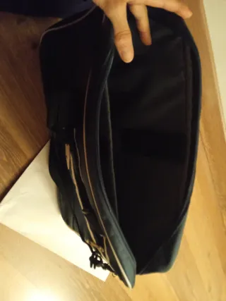 Maletín para portátil azul y blanco