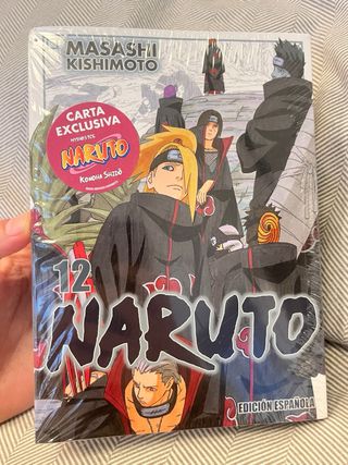 Tomo 12 de Naruto con carta promocional