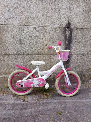 Bicicleta Infantil Hello Kitty Blanca