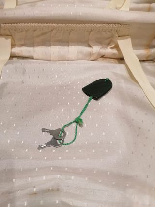 Maleta antigua cuero verde vintage