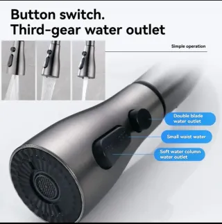 Grifo de cocina metalizado Dark Grey.