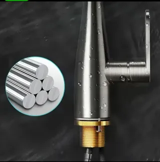 Grifo de cocina metalizado Dark Grey.