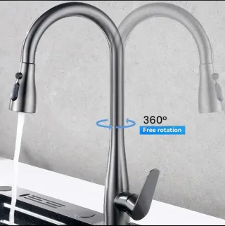 Grifo de cocina metalizado Dark Grey.