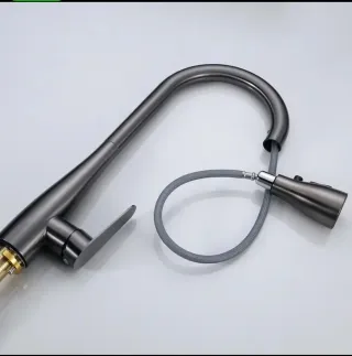 Grifo de cocina metalizado Dark Grey.