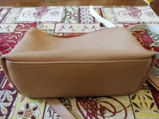Borsa tracolla vera pelle color biscotto