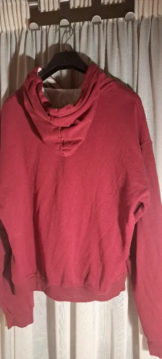 Sudadera unisex DC granate con logo blanco