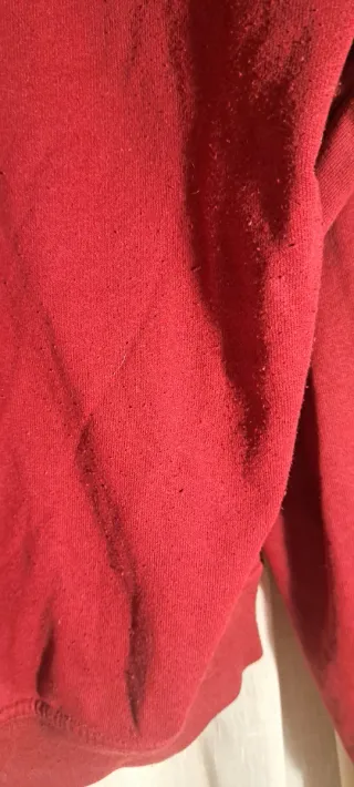 Sudadera unisex DC granate con logo blanco