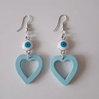 Pendientes Corazón Ojo Turco